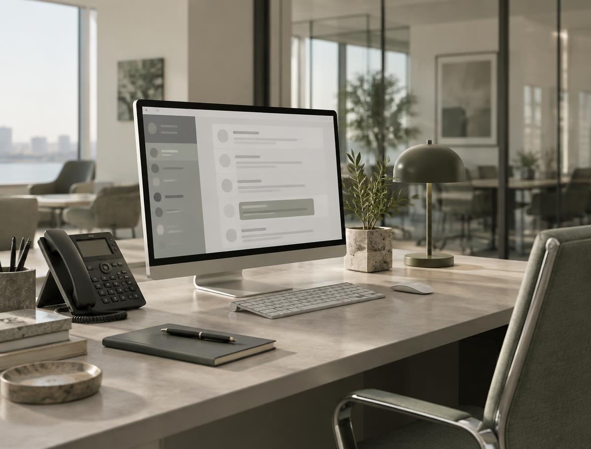 Arbejdsstation til håndtering af kundehenvendelser
